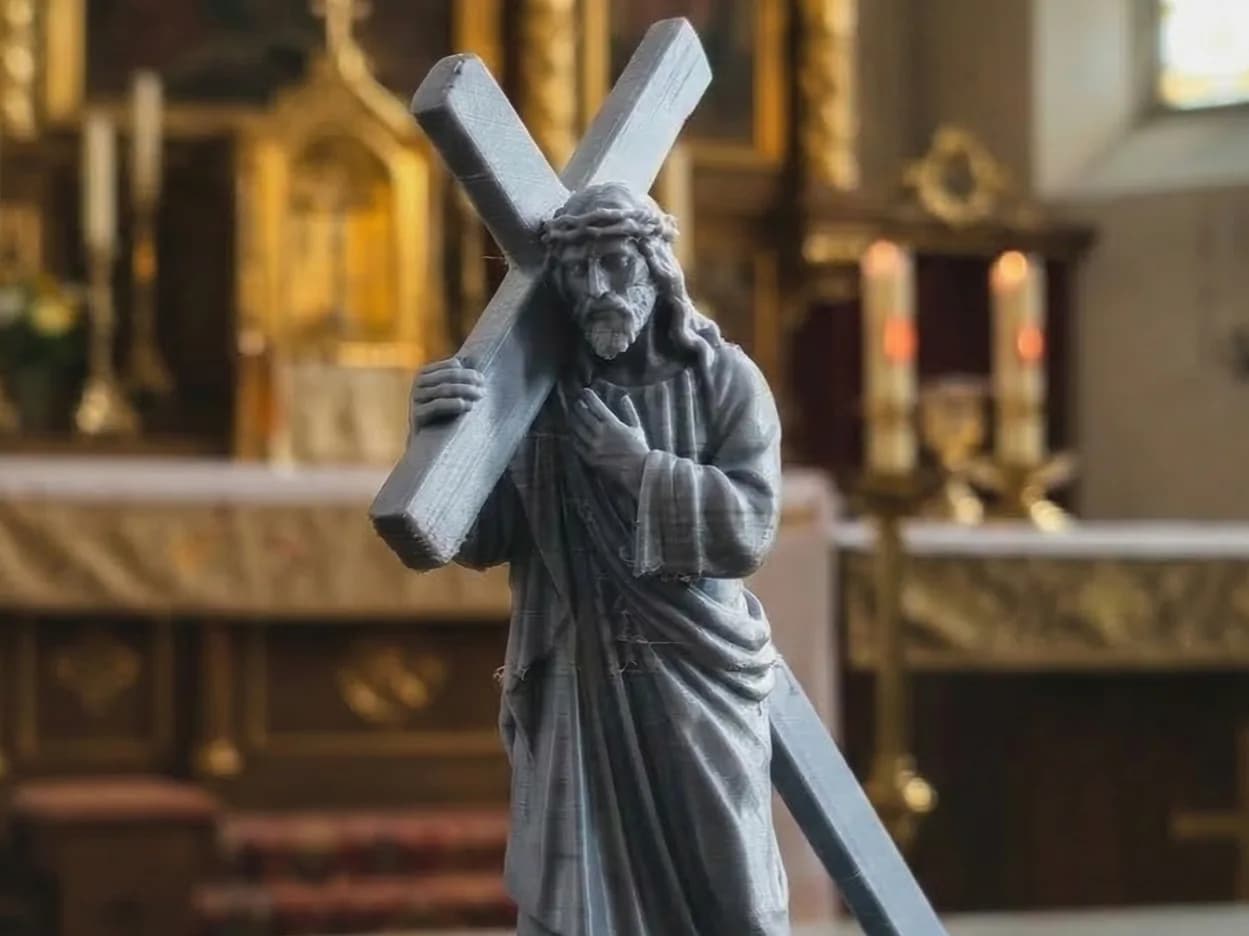 Estátua Artesanal Cristo com a Cruz